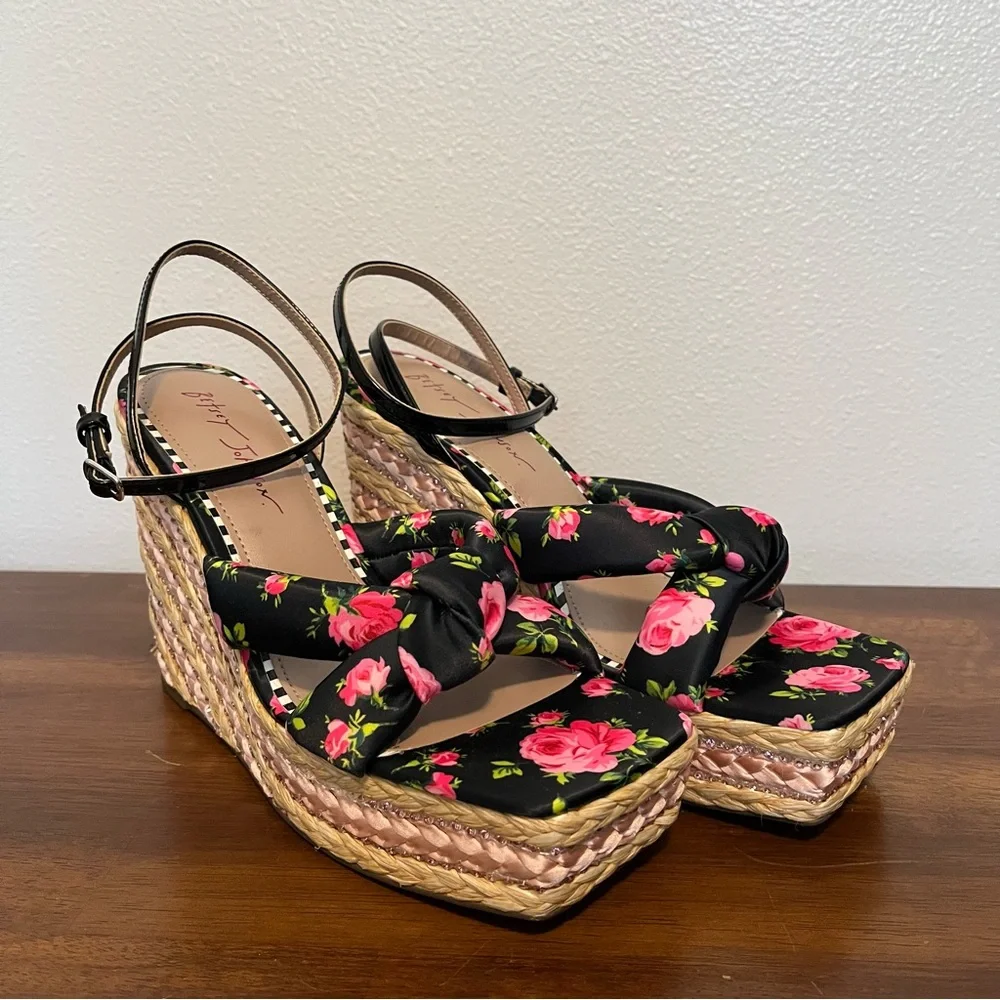 Betsey Johnson - Pansie Platform Ankle Strap Espadrilles - Womens 10 - Picture 2 of 7